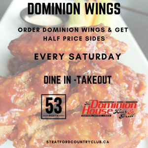 Dominion House Wing Day at 53 North Restaurant